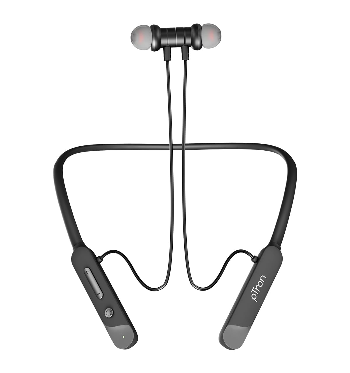 pTron Tangent Buzz w/ 50Hrs Playtime, Pristine Sound, Dual-Device Pairing, Bluetooth 5.4 Wireless in-Ear Earphones with Mic, Hall Switch Function, Voice Assistant, Type-C Fast Charging & IPX5 (Onyx)-image-11