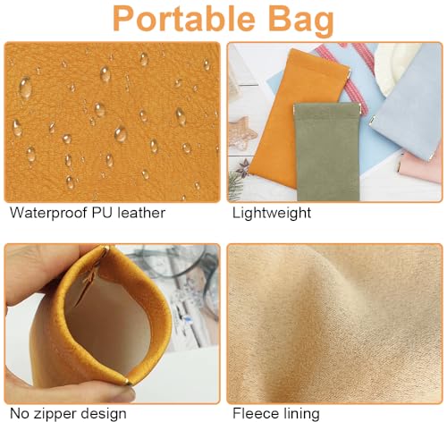 Image of Glasses Case Soft, 3 Pack Squeeze Top Sunglasses Case, 2025 New PU Leather Lightweight Eyeglass Cases For Women Men, Cosmetics And Jewelry Storage Bags