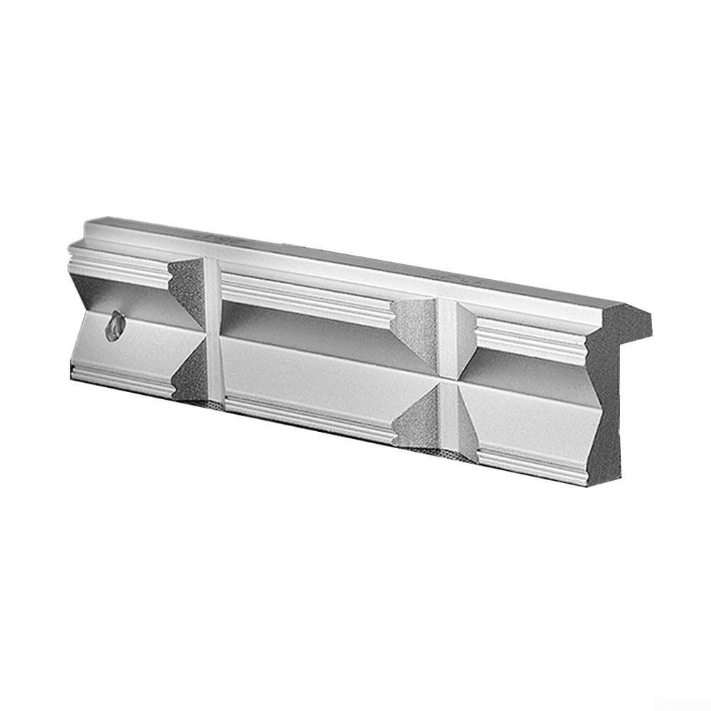 Morsa in acciaio CNC, ganasce rigide con aspirazione magnetica, ganascia a V in lega di alluminio con 4 dischi magnetici (15,2 cm) 1PC