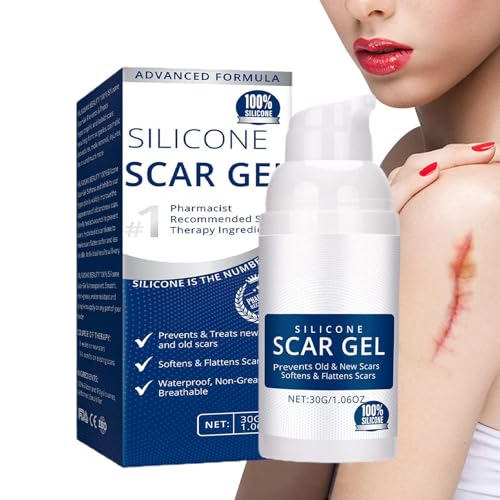 Gel de - 30 g de crema de cicatrices quirúrgicas reduce las cicatrices viejas y nuevas - heridas de crema cicatrizantes para cirugía, lesiones, quemaduras - reparador de gel cicatrices