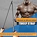 Ergonomic Tricep Rope Pull Down Attachment, Upgraded Long Triceps Rope Cable Attachments for Gym, Lat Pull Down Bar for Cable Machine, Tricep Lat Pulldown Workout Cable Attachments (HAND ROPE-06)
