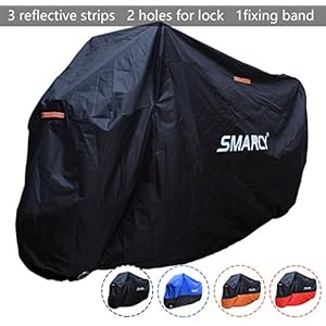 SMARCY Housse de Protection pour Moto, Bâche XXXL Moto Scooter, Abri Moto Scoot, Couverture Polyester pour Moto Scooter (2.6 Mètres)
