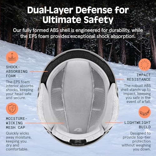 image for Retrospec Comstock Ski Helmet - Adult & Youth Snow Helmet with Adjusta