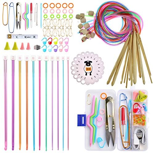 Coopay Tunisian Crochet Hooks Set with Cable,...