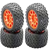Power Hobbies Powerhobby Scorpion XL Belted Tires/Viper Wheels Orange (4) Compatible with : Traxxas X-Maxx 24mm HEX