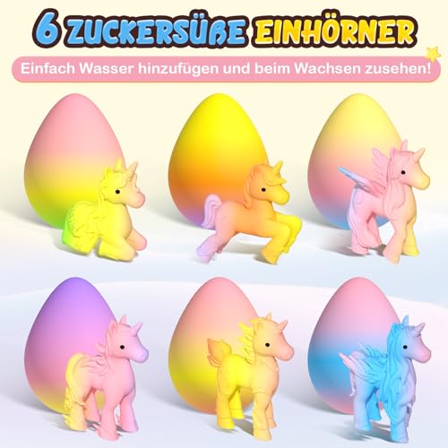 Einhorn Schlüpft Regenbogeneier, 6er Pack Einhorn Geschenke für Mädchen – Ansicht 3