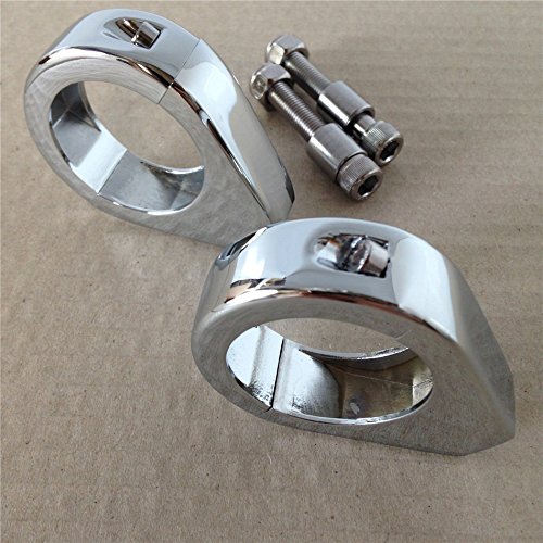 SMT-Turn signal Clamps Compatible With Harley Softail Mount Bracket 39mm Fork Chrome [B01M4LE5M7]