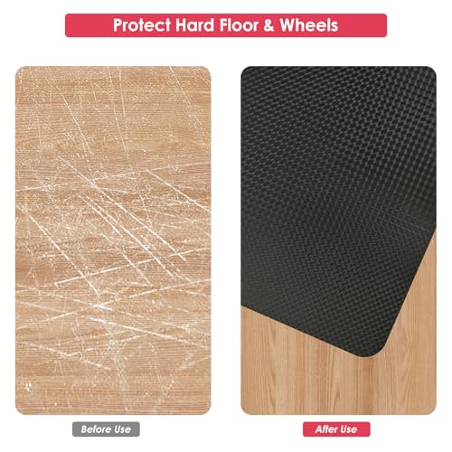 Tapis de chaise de bureau pour chaise à roulettes et sol dur