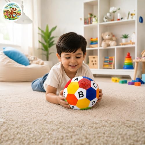 Image of Chi-Chimpu Toyss Soft Plush Alphabet Ball 15 CM for Kids | ABC Learning Fabric Ball | Ultra Soft Stuffed Educational Toy | Safe Lightweight Soft Ball for Babies, Toddlers & Boys Girls