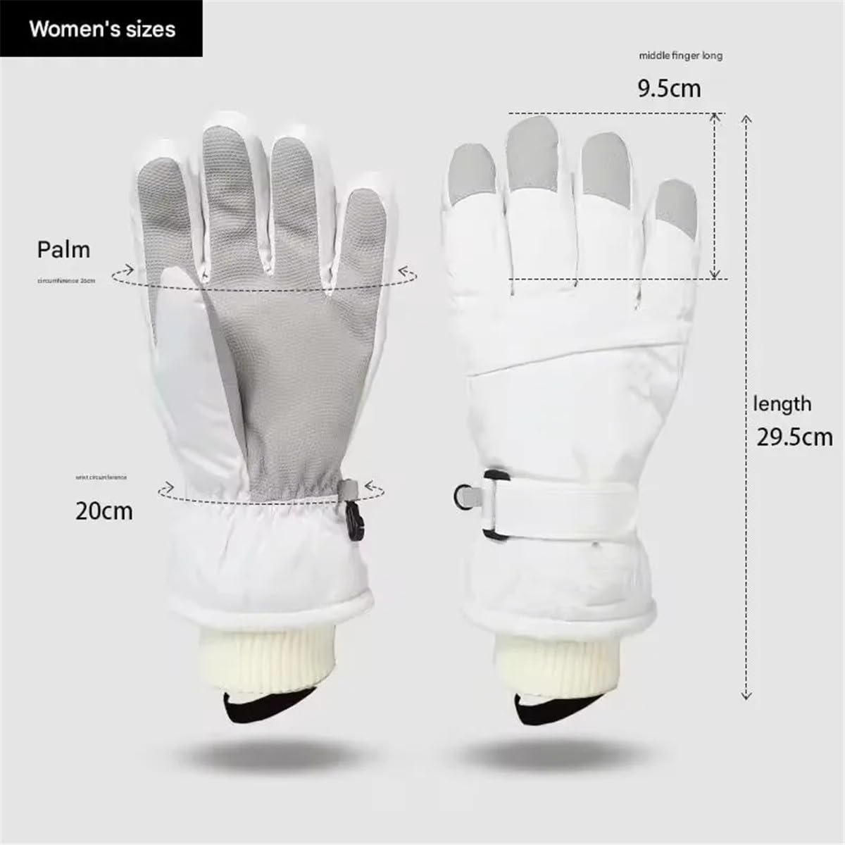 XAUCY Guantes de esquí de invierno para niños, guantes gruesos y cálidos, para deportes al aire libre, para niños, esquí, equitación, antideslizantes, impermeables, con bolsillo, guantes cálidos