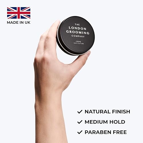 Miniatura 4 de Crema para el cabello para hombre, sujeción media durante todo el día, acabado natural, fácil de lavar, 1.7 onzas líquidas