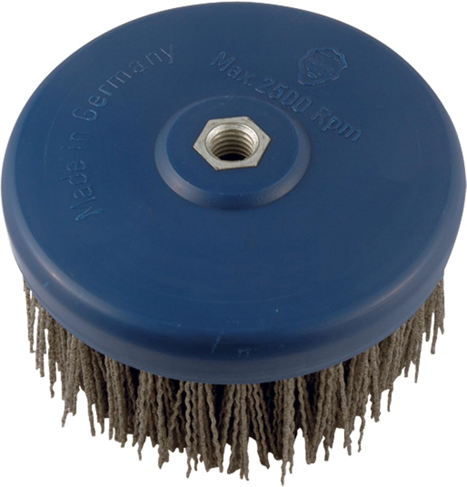 Leman - Lot de 2 brosses nylon D. 130 mm M14 pour meuleuse Gr. 46 pour polisseuse pour bois et métal - 150.126V - Leman