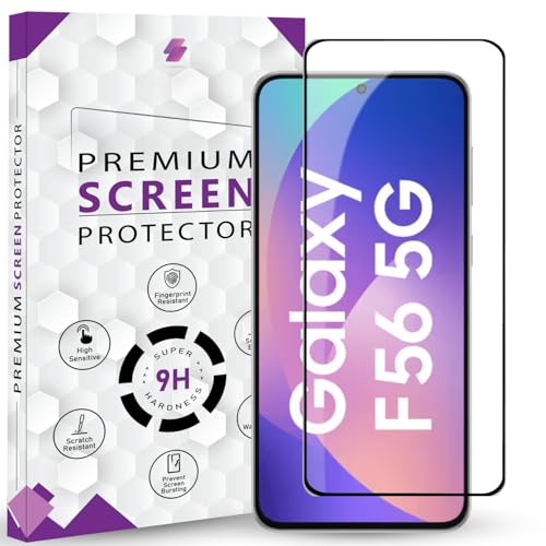 Image of Premium Tempered Glass Screen Protector Guard For Samsung F56 5G (6.74 Inch, Pack of 1) | Edge to Edge Coverage With Easy to installation kit