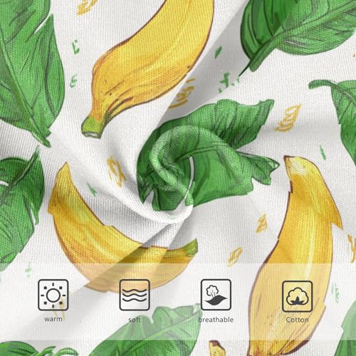 Wusikd Cartoon Bananas Leaves Girls' Underwear Cotton Girls Briefs Soft Toddler Underwear 2T3