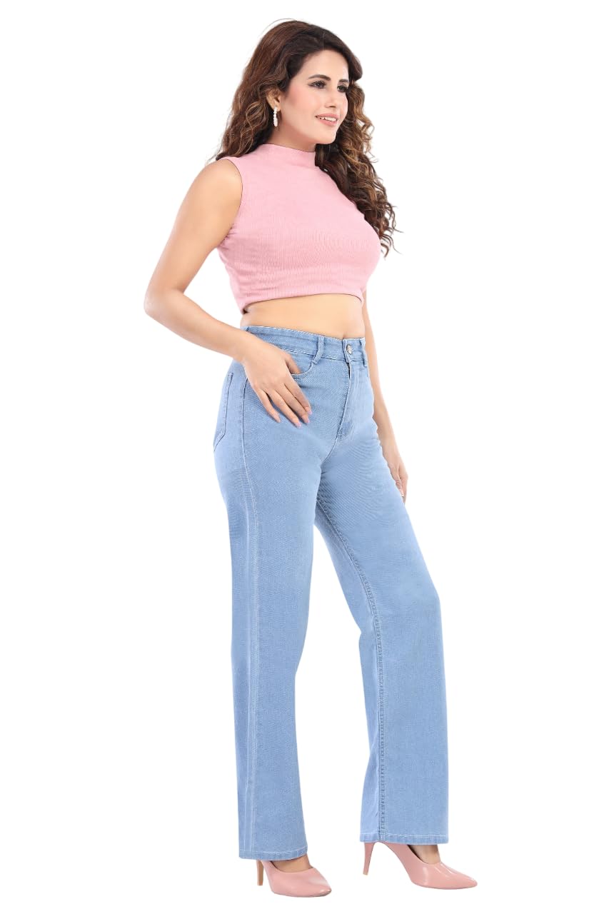 kivi Women’s Straight Fit Cotton Pants | Comfortable Waistband, Versatile Ladies Bottoms for Casual Outings, Smooth Fabric Feel, Easy Movement & Classic Straight-Leg Styling-picture-10