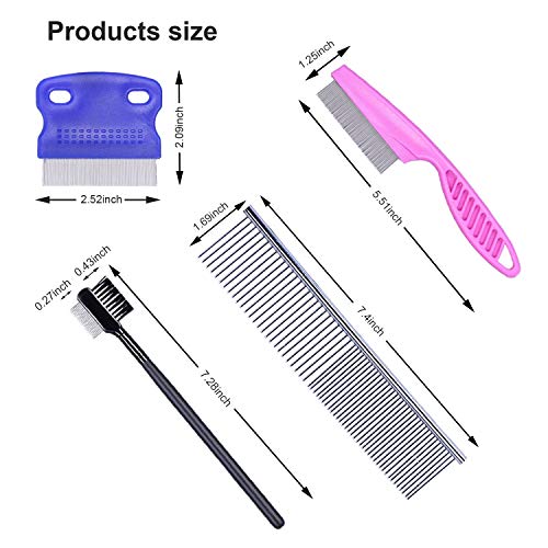 Cat and Dog Flea Comb Round tine combs torn tangled hair, removes mucus and stains for neat and smooth hair - Image 2