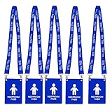 Hall Pass Lanyards with Large Card Passes, Unbreakable School Classroom Passes Set for Teacher Paren