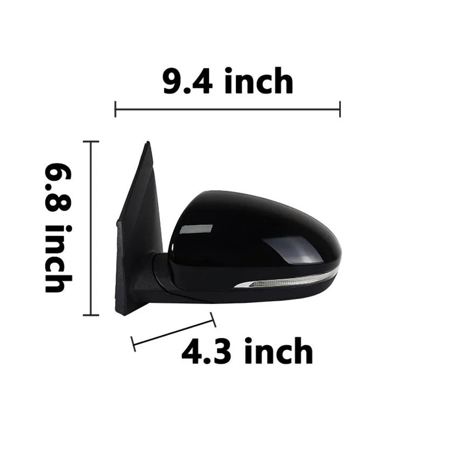 Retrovisor derecho Espejo retrovisor lateral para Hyundai para Tucson 2015-2019, conjunto spejo retrovisor eléctrico plegable Retrovisor exterior(5Wire R4)