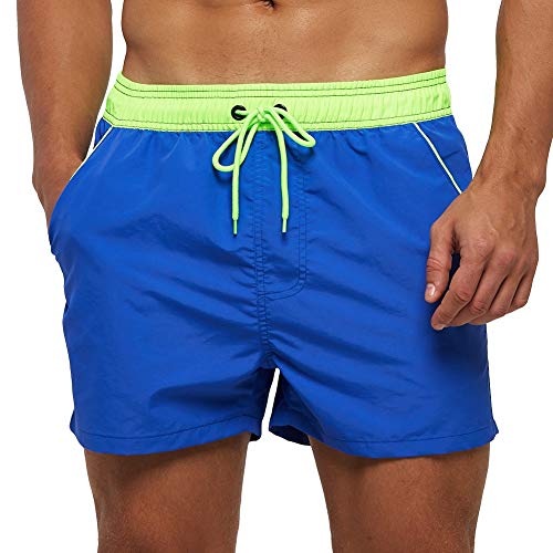 Pioneer Camp Men's Swim Trunks with Back Zipper Pockets and Mesh Lining Quick Dry Athletic Swimwear Shorts Bathing Suit