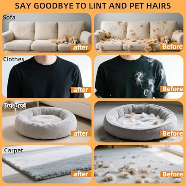 2Pcs Electrostatic Pet Hair Removal Gloves for Cats & Dogs,2025 New Upgraded Reusable Quick De-Shedding Grooming Gloves,Animal Fur Remover Tool for Couch,Carpet,Furniture, Car Seat,Clothing,Curtain-ygS8R5fy