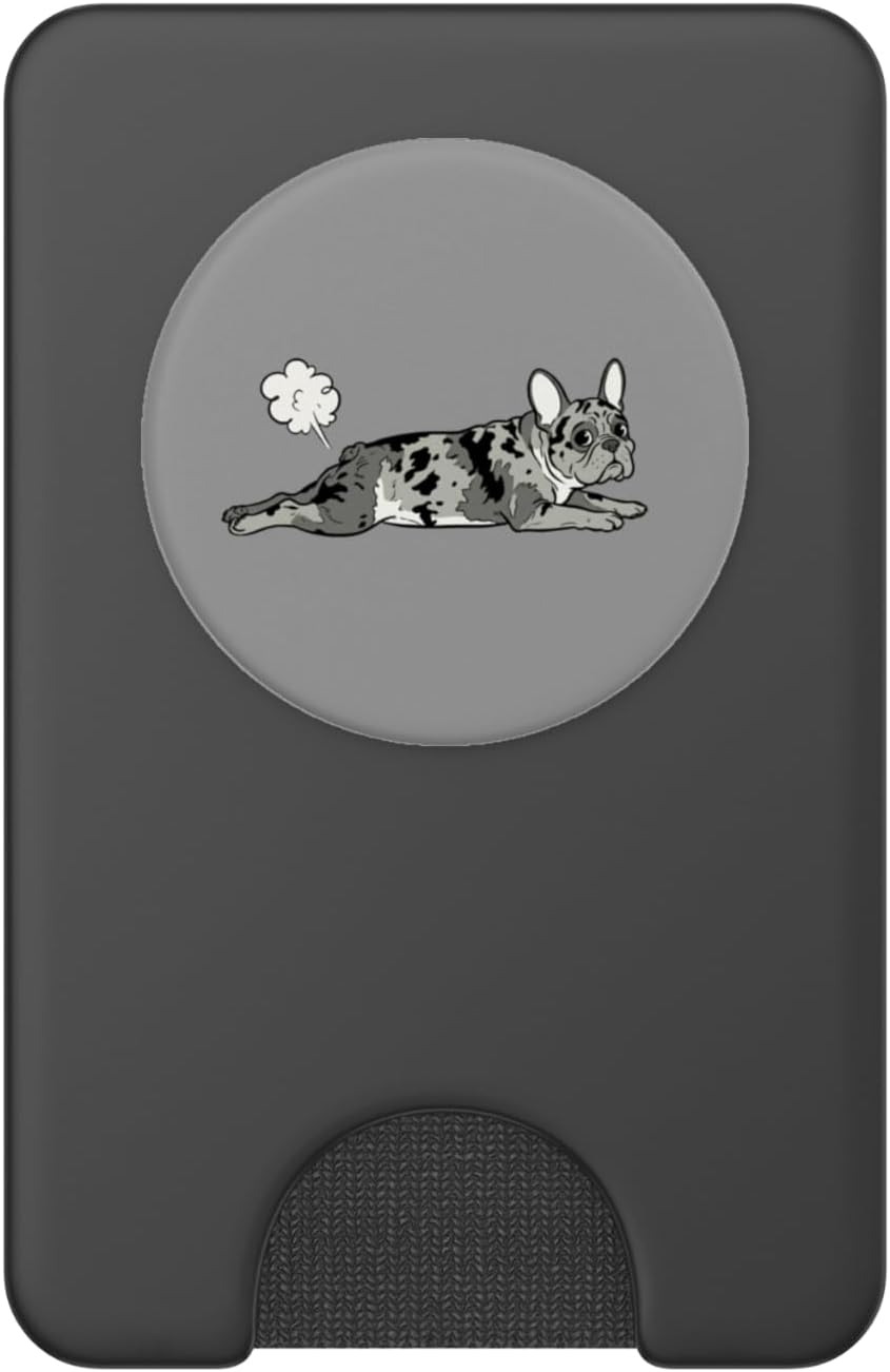 Farting Merle French Bulldog Puppy Dog Flatulence Humor PopSockets PopWallet for MagSafe