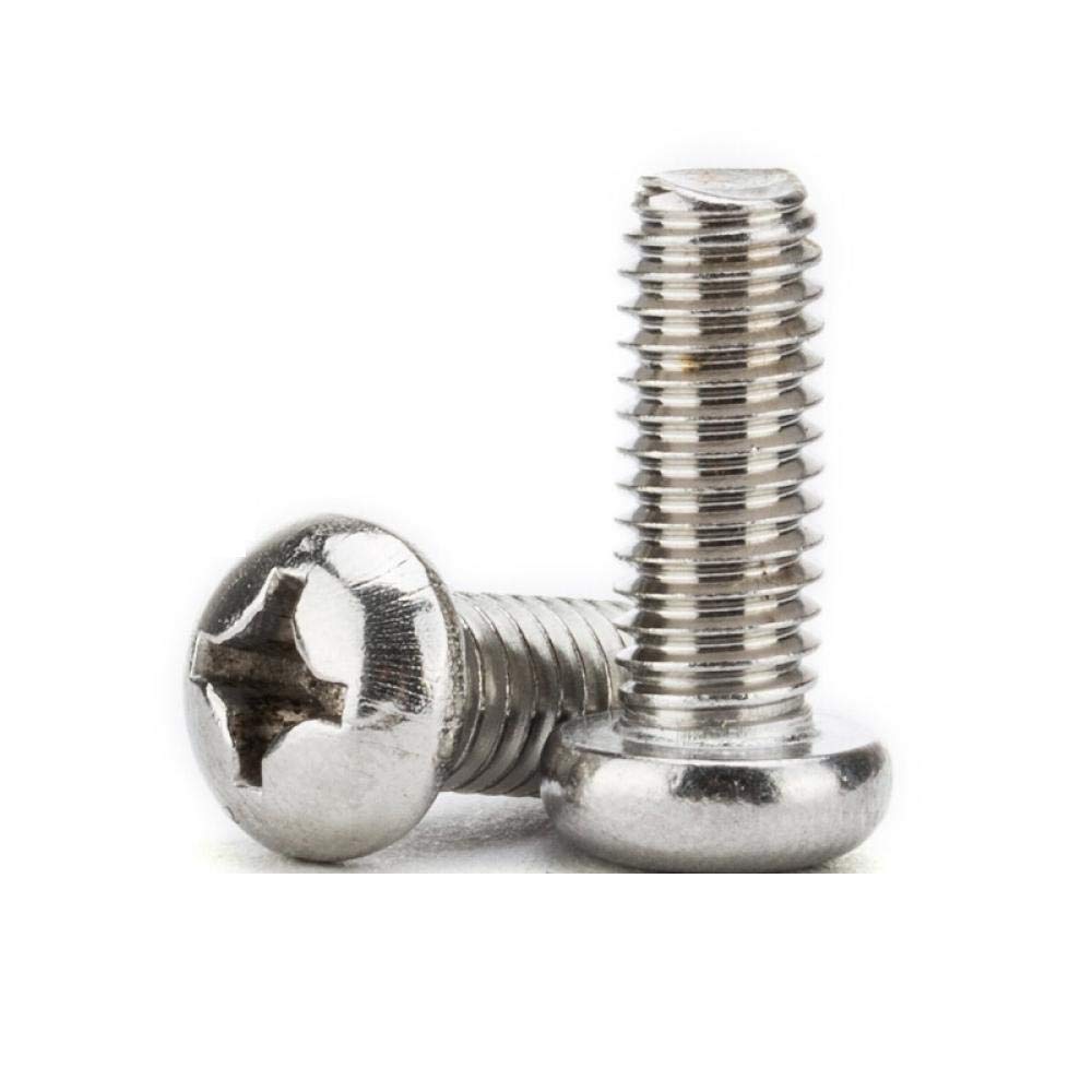 Lot De 100 Vis Machine M3x6mm Tête Ronde Cruciforme - Acier Inox - Uxcell