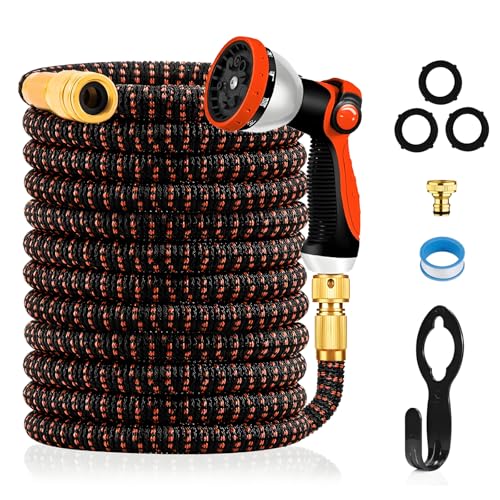 Expandable Hose Pipe 100FT, Upgraded 3-Layer Latex No-Kink...