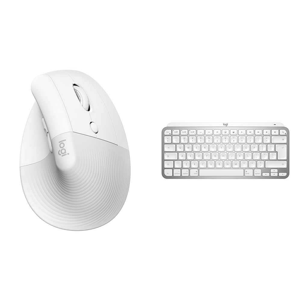 Logitech MX Keys Mini Keyboard and Lift Vertical Ergonomic Mouse Combo - Wireless, Backlit Keys, Bluetooth or Logi Bolt USB receiver, Quiet, Windows/macOS/iPadOS, Laptop, PC-Pale Grey (B0B1L8WHPB) Amazon Price History, Amazon Price Tracker