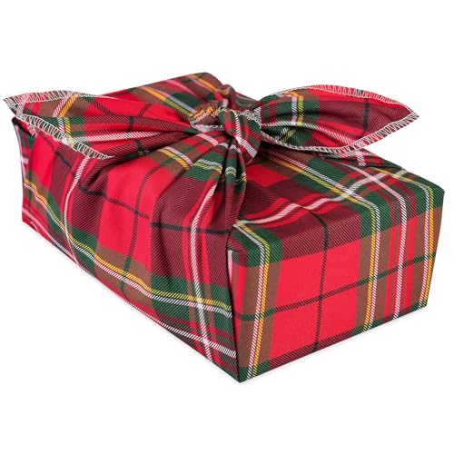 RUSPEPA 26" Reusable Christmas Cloth Wrap, 1 Fabric Wrap with
