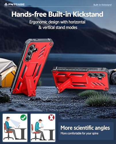 Coque Samsung S26 Plus FNTCASE antichoc avec béquille intégrée et protection d'écran robuste