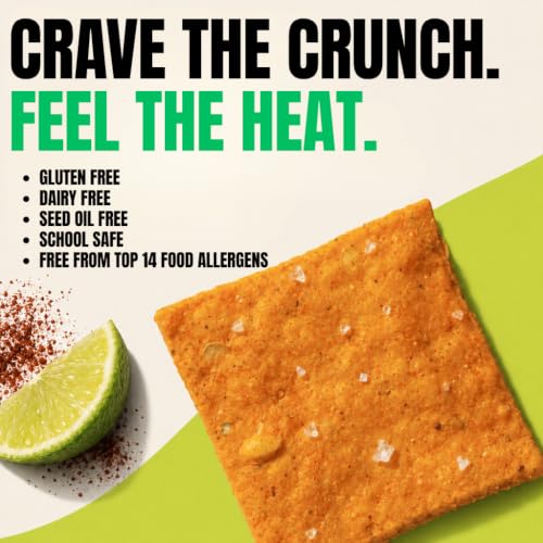 Image of Every Body Eat Snack Cracker Thins, Fiery Chile Lime - Gluten Free, Vegan, Dairy Free, Nut Free, and Seed Oil Free (4oz Case of 6)
