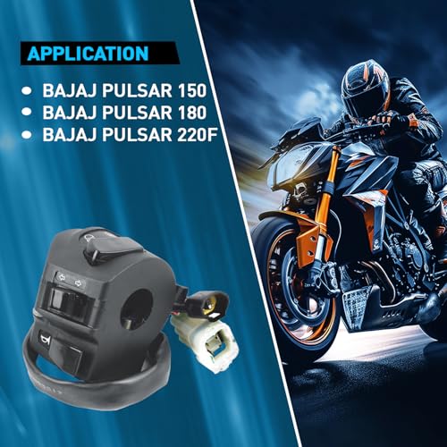 Image of UNO Minda SW-0629C Left Side (SELF Start) Handle BAR Switch for-Bajaj-Pulsar DTSI 150 /180 / 220 - UG4