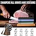 YeopAsda Knife Sharpening Stone Set - Premium 4 Side Grit 400/1000 3000/8000 Whetstone Sharpener Kit - Non-Slip Bamboo Base,Cut Resistant Gloves, Angle Guide,Flatting Stone,Honing Guide,Leather Strop