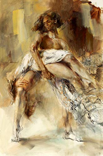 Artwork For Sale Awesome She Dances In Beauty Spanisches Mädchen Zurück Flamenco Carmen Girl Dancer Druckbild Poster Drucke auf Leinwand Wandkunst für Wohnzimmer Fertig zum Aufhängen 24x36inch Cover