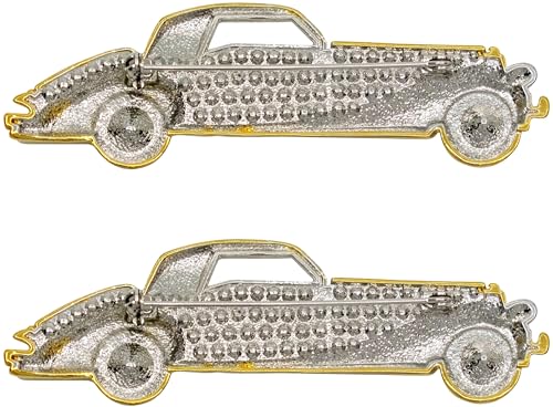 Image of Set of 2 Brooch Lapel Pins With Rhinestones