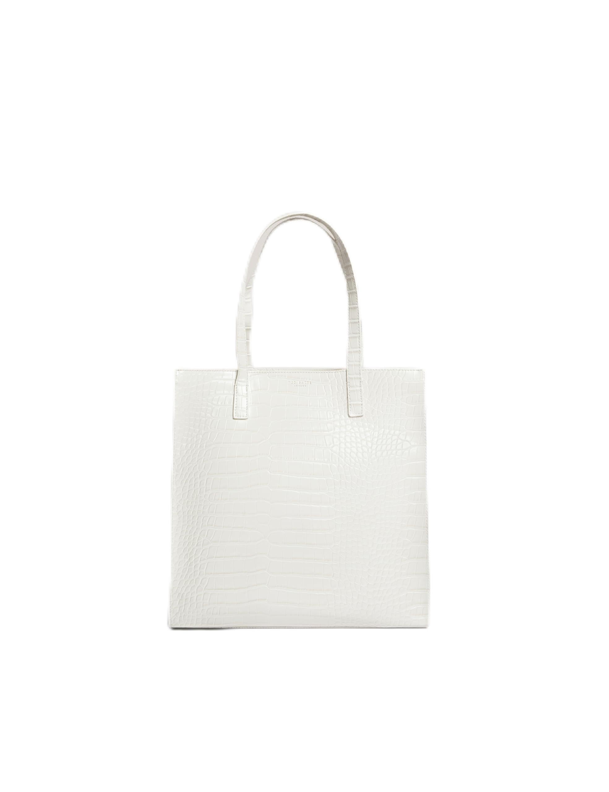 Ted Baker Women's S282817IVORYO/S Croc Effect Large Icon Bag, Ivory