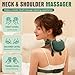 KutaKuta 4D Bionische Hand Nackenmassagegerät, Massagegerät Nacken mit 3 Stufen und 2 Temperaturstufen Wärme für Rücken und Nacken, Shiatsu Massagegerät zur Schmerzlinderung und Muskelentspannung