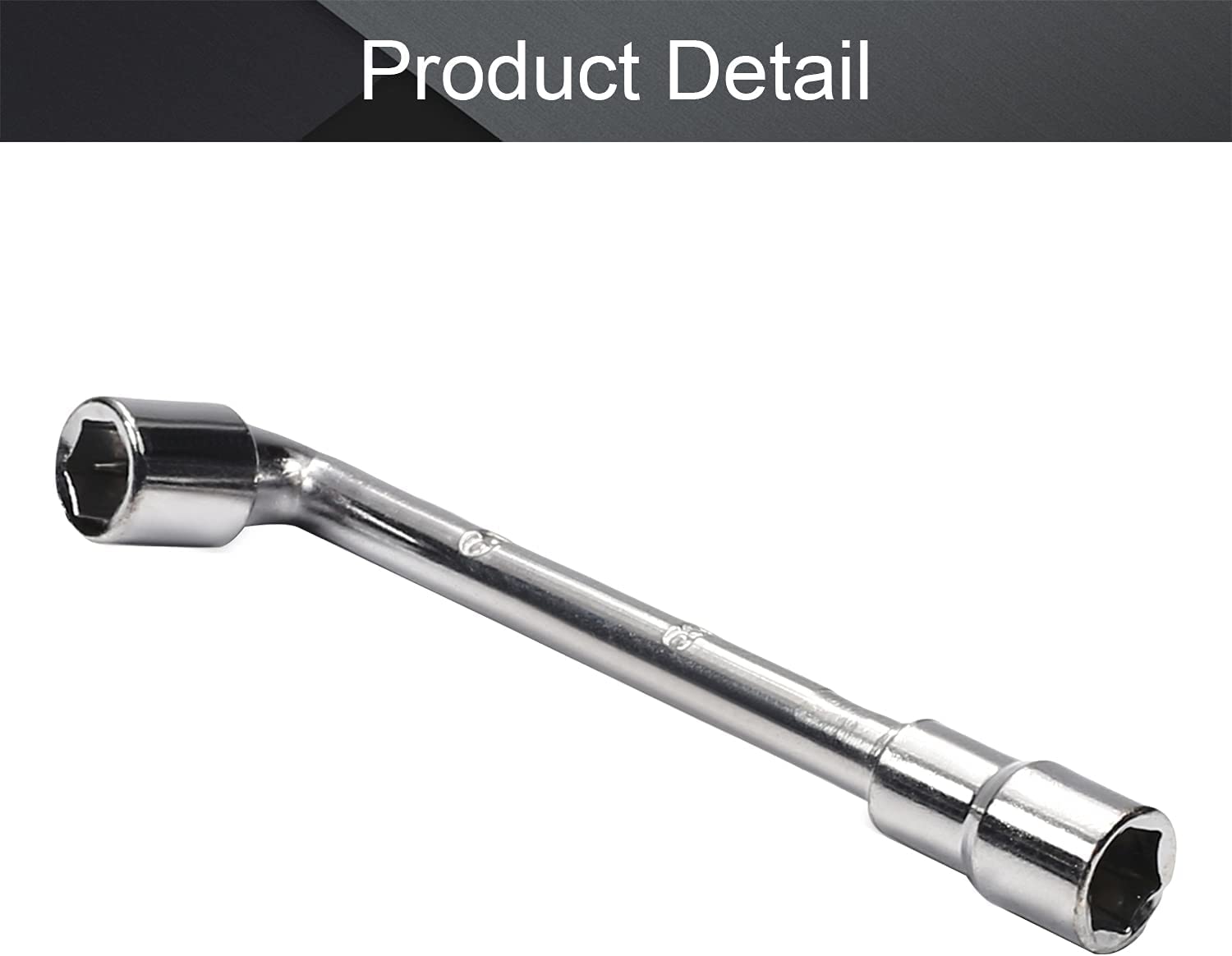 L-förmiger Steckschlüsselsatz L-förmiger Schraubenschlüsselsatz, Gesamtlänge 146 mm Stahl mit hohem Kohlenstoffgehalt, verzinkter Stahl, perforiert, Halterung für Doppelkopf-Bits für Doppelkopfgehäuse