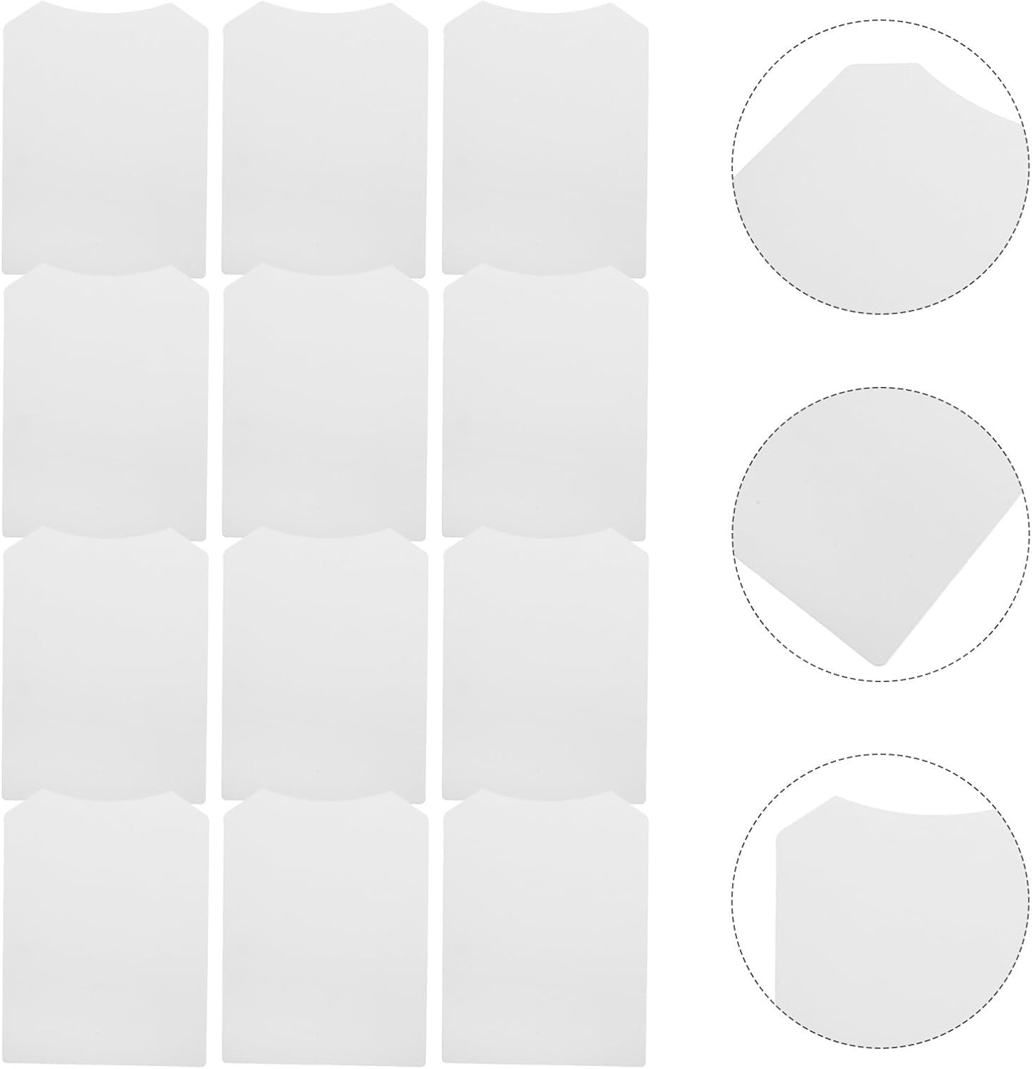 75pcs White T-Shirt Cardboard Inserts for Clothing Packaging, Paper Shirt Form Neck and Cuff Protection, Smooth Surface Folding Board Preventing Wrinkles for Batch Packing