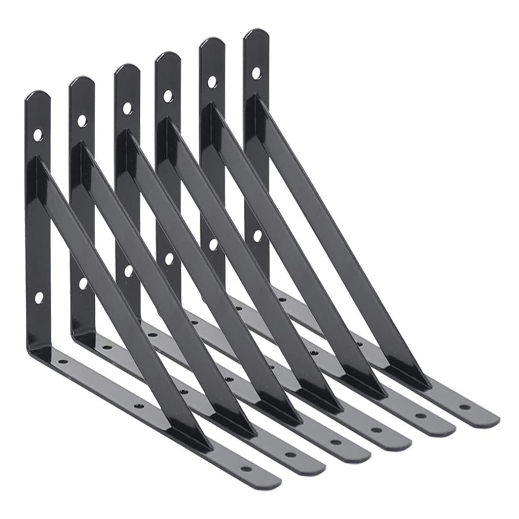 Support de trépied pour étagères murales en angle droit 25cm lot de 6