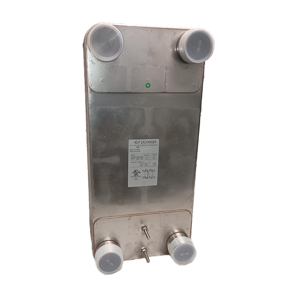 10"x20" Brazed 60 Plate Heat Exchanger [2" MPT] w/Floor Mounts