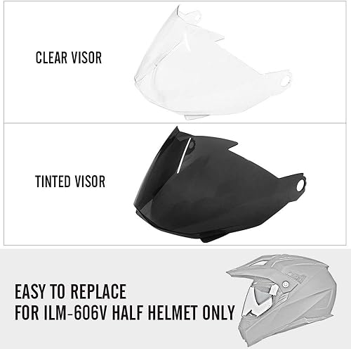Miniatura 6 de ILM - Casco deportivo doble para motocicleta todoterreno, visera de cara completa para protección contra el sol y el polvo, para motocicleta