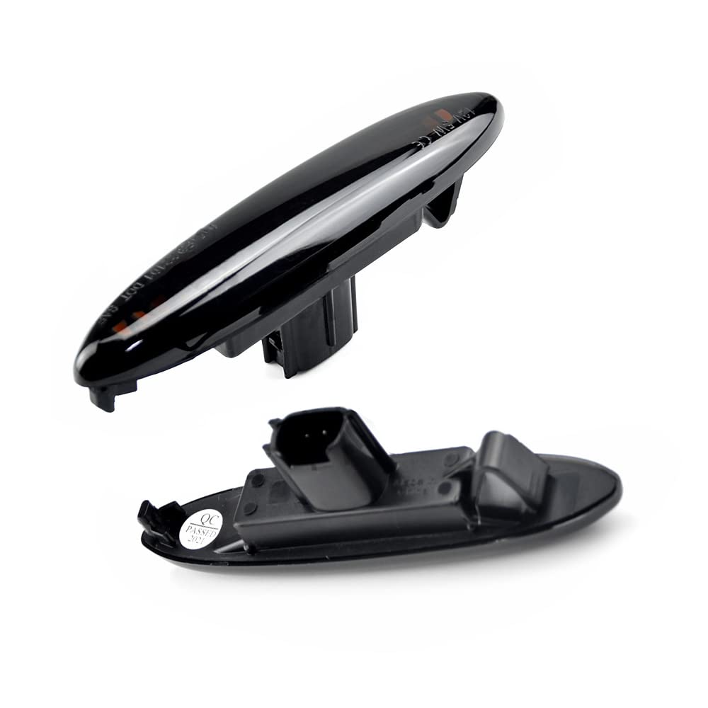 2Pcs Car LED Dynamic Turn Signal Light, Smoked Black Lens Yellow LED Dynamic Side Marker Lights Compatible with Lexus IS250 IS350 SC430 Toyota Mark X Crown Highlander Camry