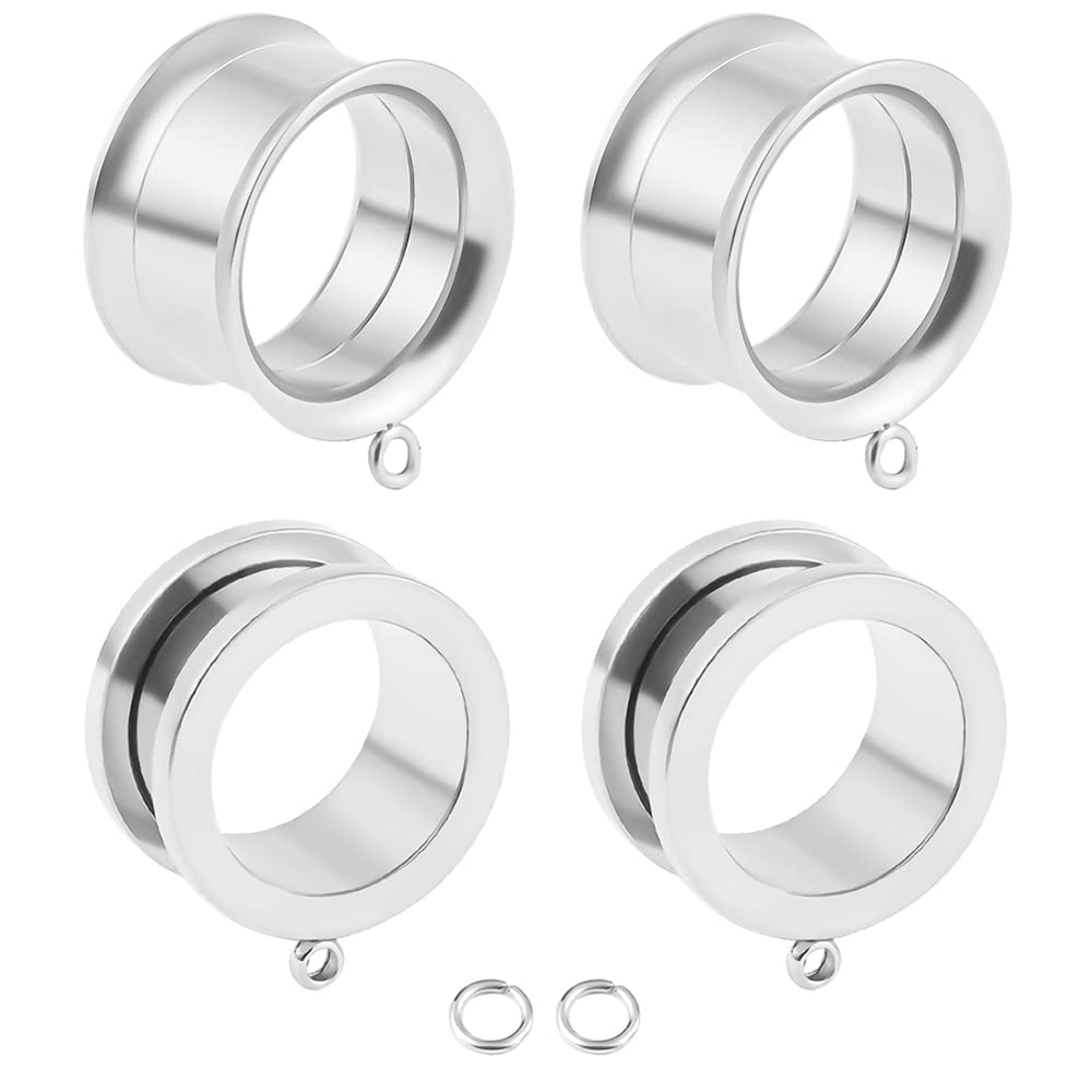 Vankula DIY Dilatatori Lobo Double Flared tunnel dilatatore orecchie 4 pz/ 6 pz in Acciaio inossidabile lobi piercing espansori Gioielli Uomo Donna 6mm a 25mm