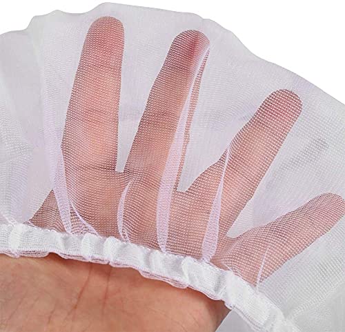 Image of Universal Bird Cage Seed Catcher,Seed Catcher Guard Net Cover,Parrot Nylon Mesh Net Cover,Soft Airy Cage Net Stretchy Skirt for Round Square Cages (Circumference 74 inch to 118 inch,White)