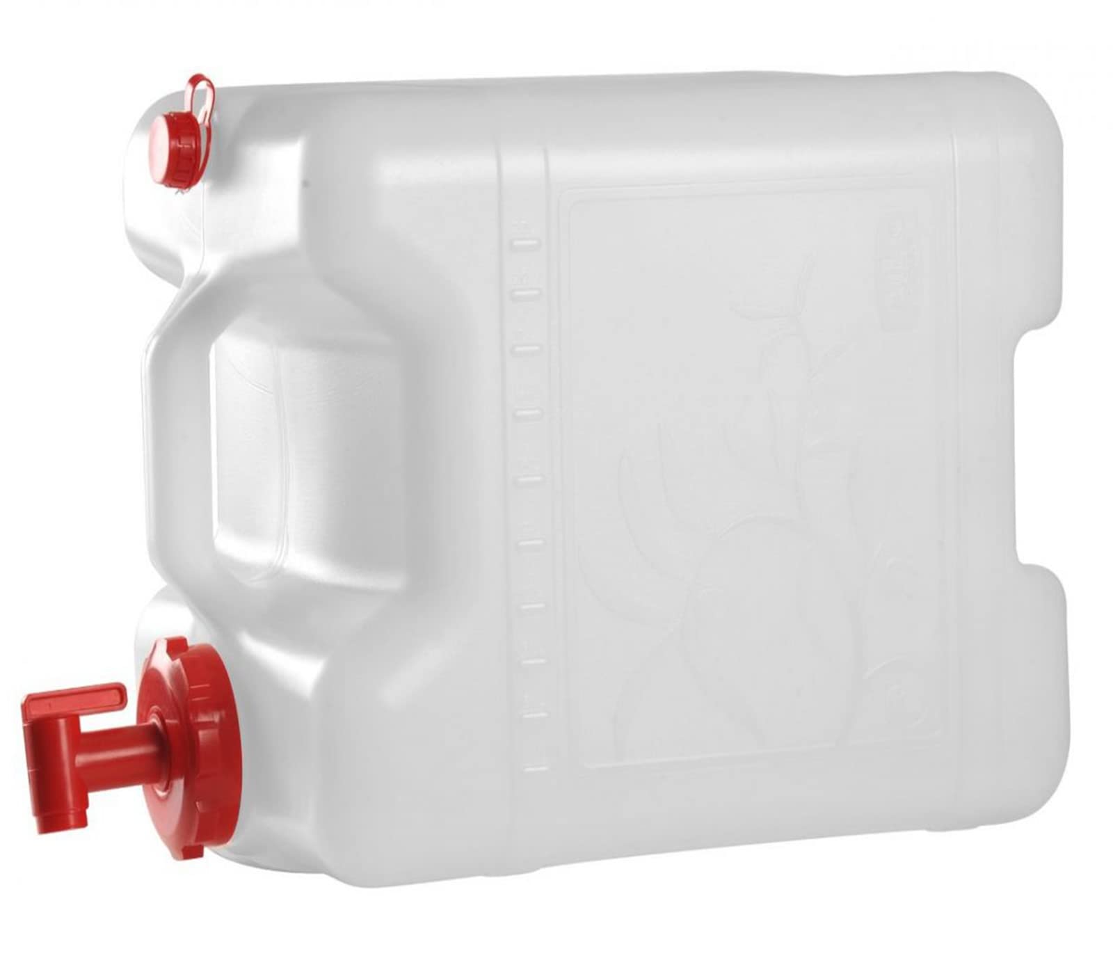 AC - Bidón de Plástico con Grifo para Alimentario 26 litro, Tanque de Agua, Garrafa Plástico, Botella, Envase de Agua, Dispensador, Recipiente, Cubo 29x28x39 cm, Ref. 41165