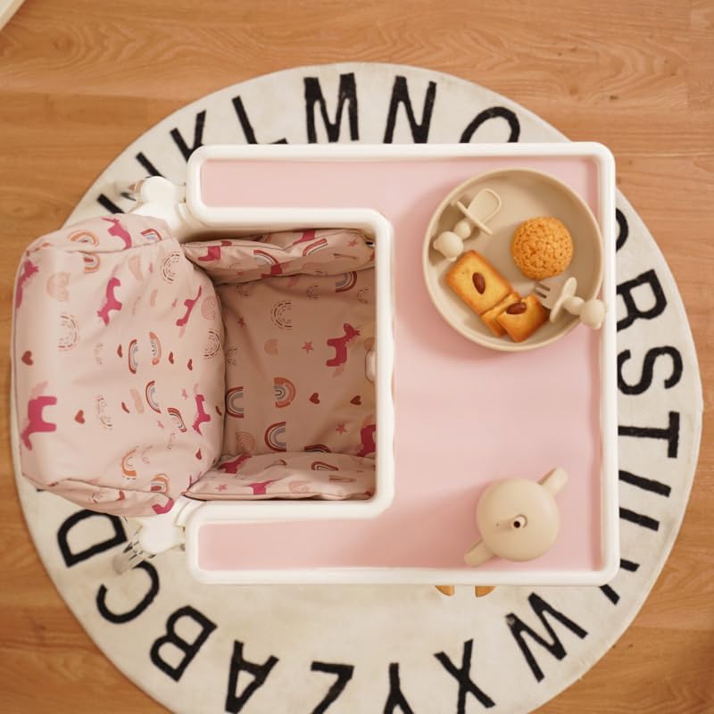 Image of High Chair Pad, for Baby High Chair Cushion Compatible with IKEA Antilop Soft and Comfortable Seat Cover Replacement Easy to Clean, DJ Pink