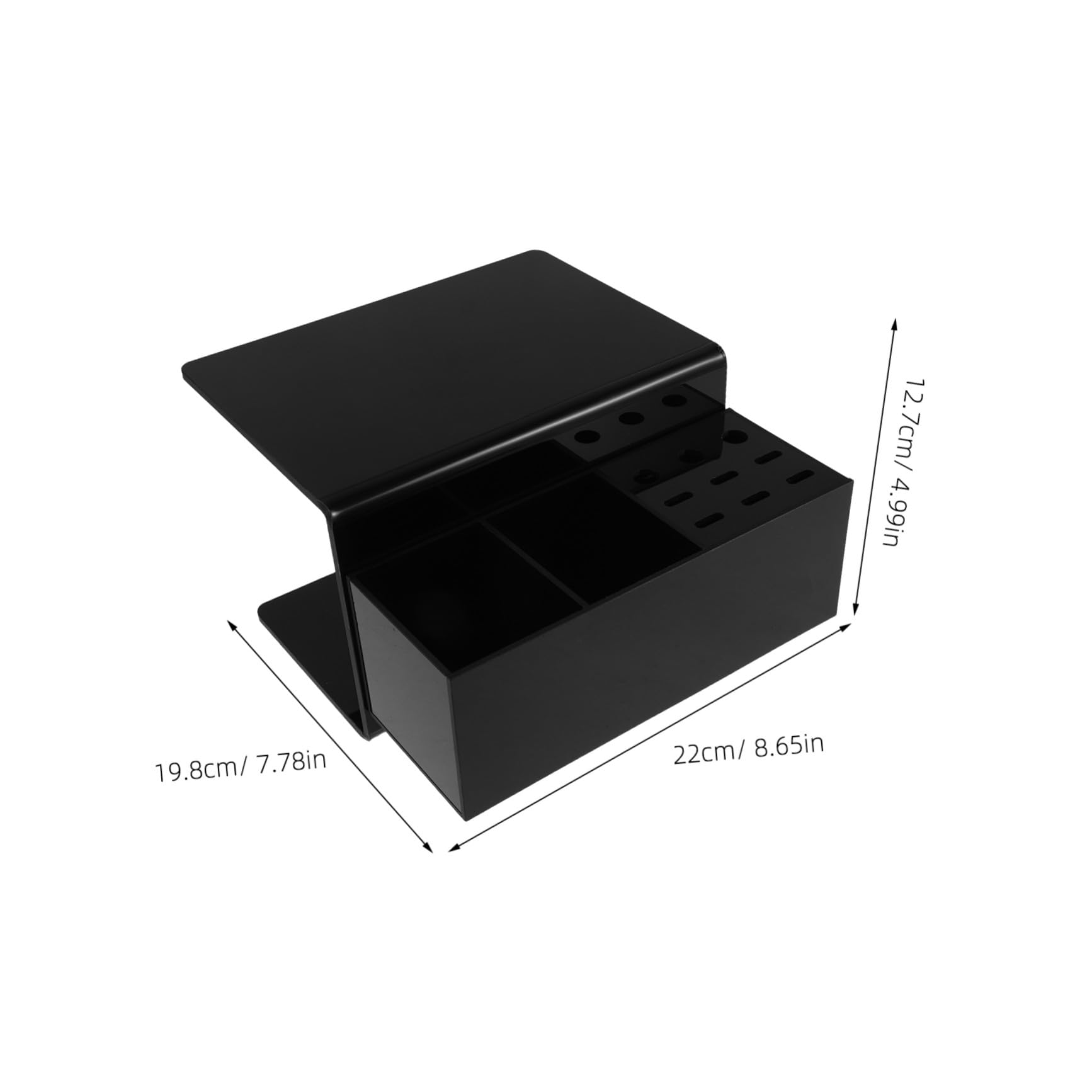 PLAFOPE Eyelash Pillow Organizer Shelf Desmontable con Almohadilla para Cuello Estante Lateral Ligero para Extensiones de Pestañas Diseño Negro Fácil Limpieza para Técnicos de Salón