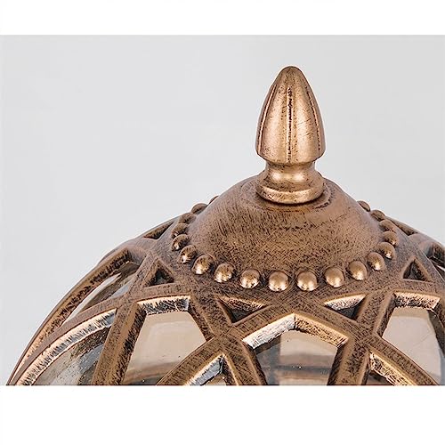 Applique murale extérieure aluminium vintage bronze avec globe pour porche