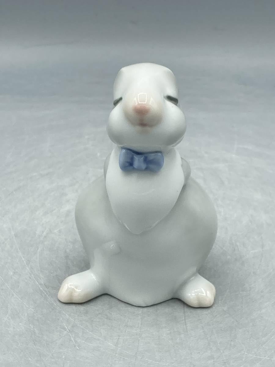 Amazon.co.jp: リヤドロ ウサギ ブルー リボン フィギュリン